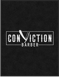 3' x 4' (35" x 45") Digiprint HD CONVICTION BARBER Indoor Logo Mat